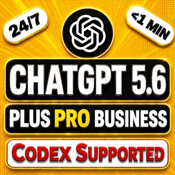 [24/7] ChatGPT 5.6 PLUS + Codex | PRO 5X / 20X | Business | 