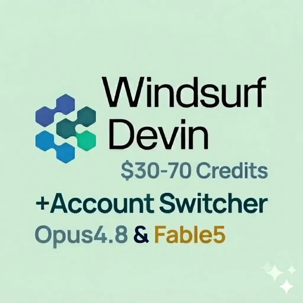 Devin Windsurf Account | 30-70 Credits | Fable5 &amp; Opus 4.8