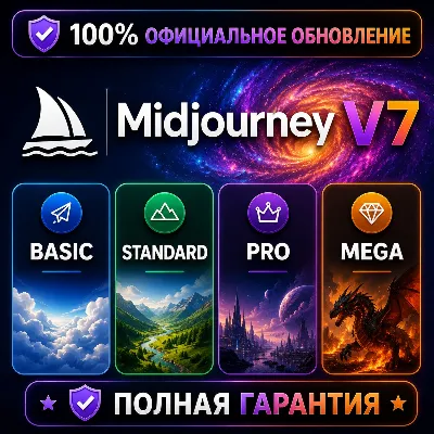 Апгрейд Midjourney V7 Unlimited 1–12 мес | 100% Официальный 