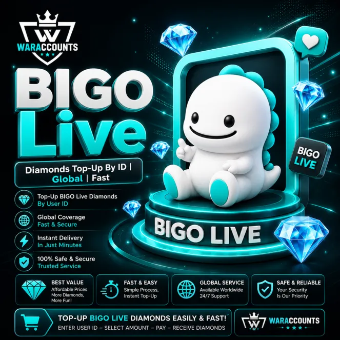 BIGO Live | Пополнение алмазами по ID | Глобальное | Быстрое