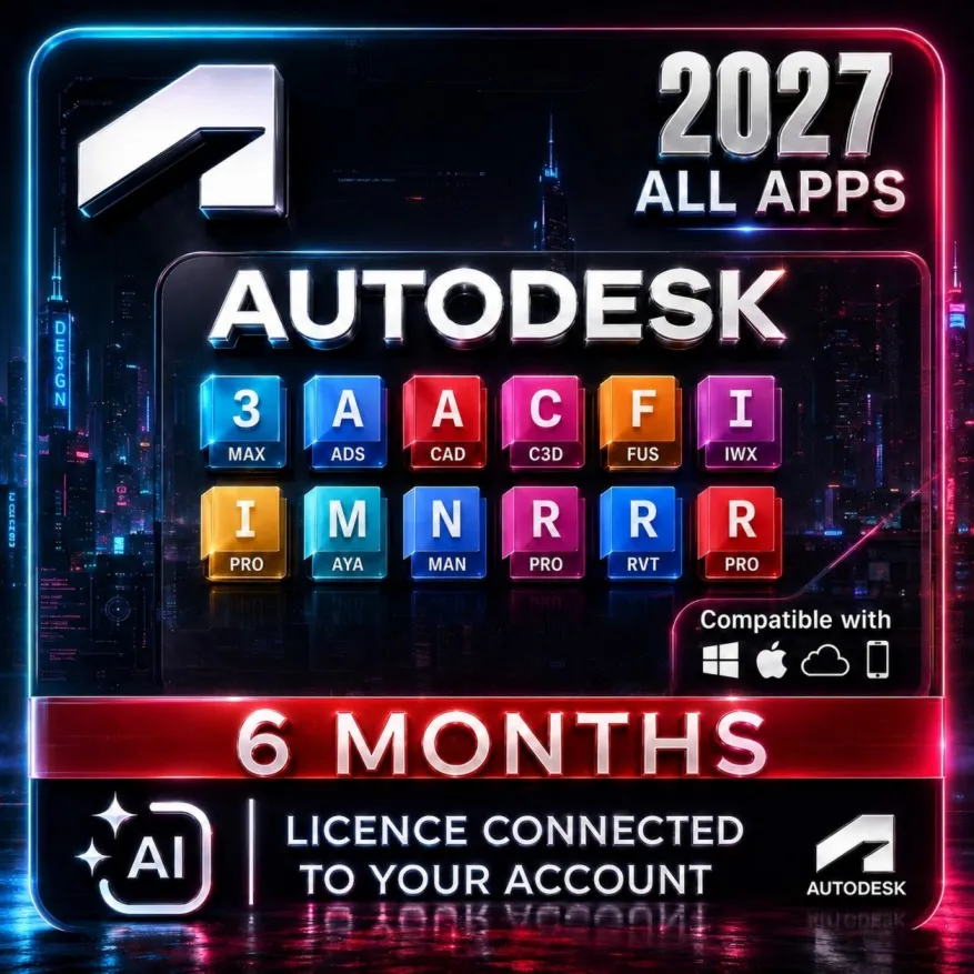 Активация Autodesk All Apps 2024–2027 на 6 месяцев