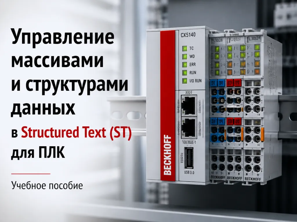 Управление массивами и структурами данных в ST для ПЛК. Учебное пособие