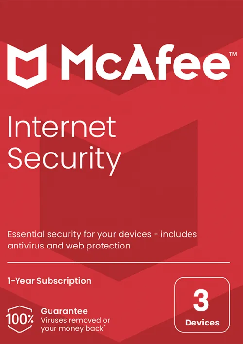McAfee Internet Security (1 Год / 3 ПК) Gift Card / Мгновенная выдача