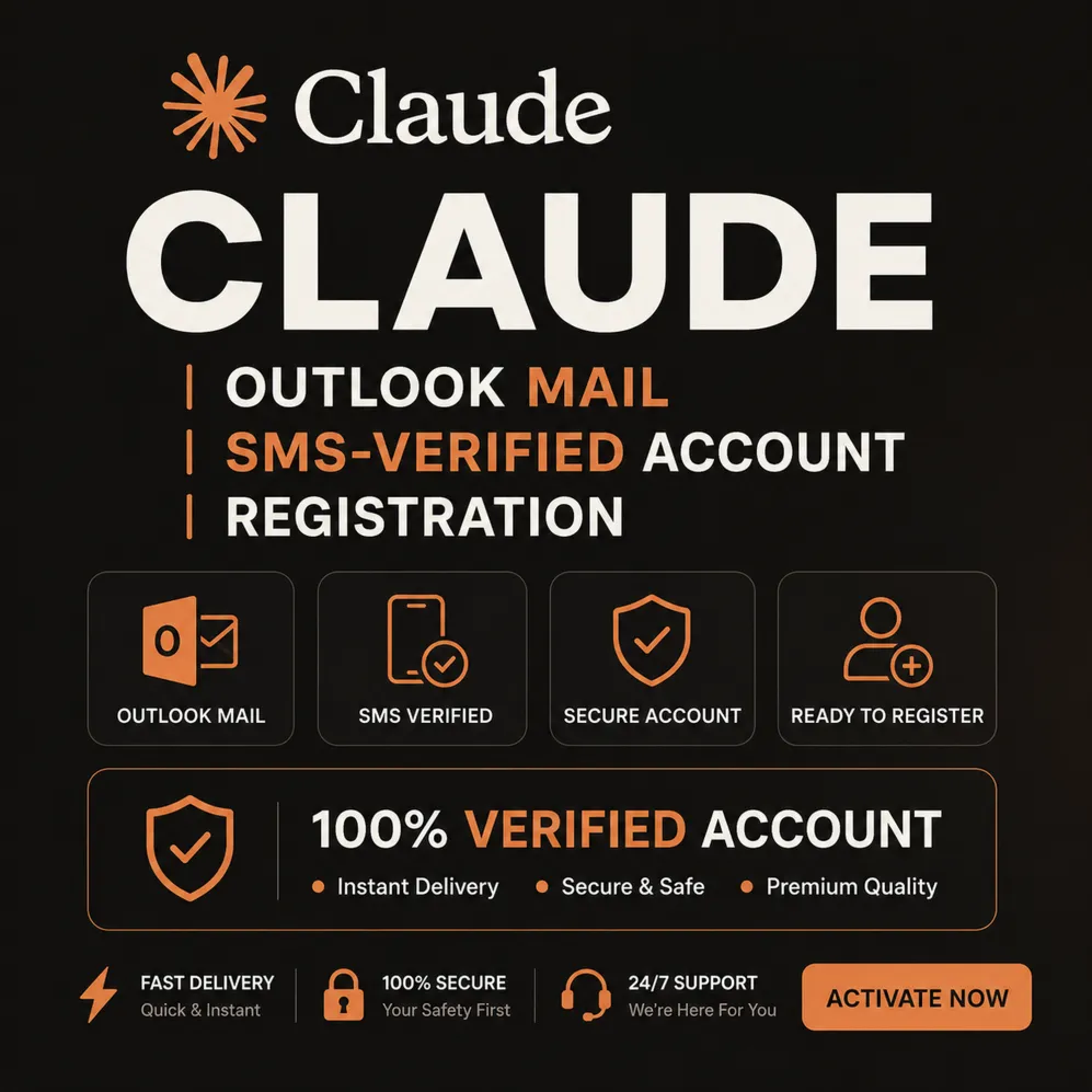 CLAUDE AI ACCOUNT | GMAIL - OUTLOOK MAIL | SMS VERIFIED | READY TO USE