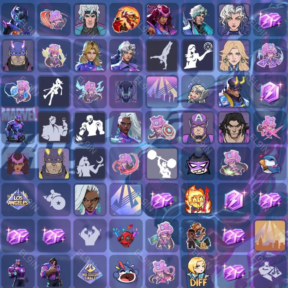 Marvel RivalsТвич Дропсы64 предметов + 