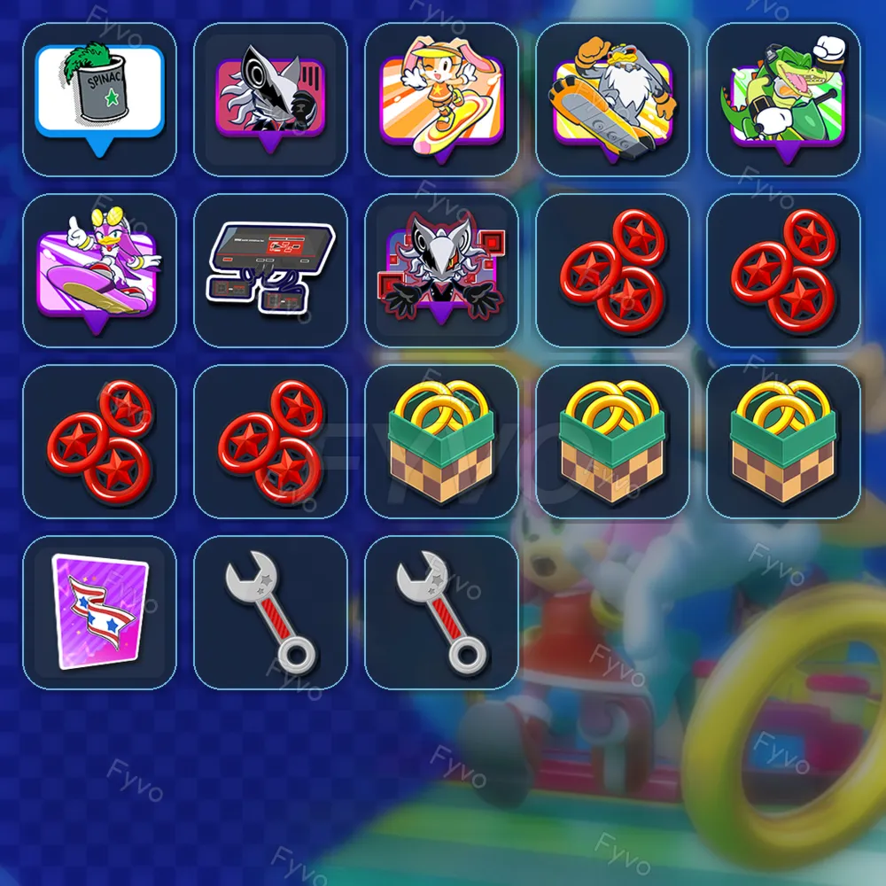 Sonic Rumble Party | Twitch Drops | 18 Rewards | Items