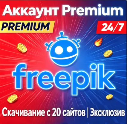 Freepik AI Premium, Envato и 20+ сайтов — скачивание на 30 дней