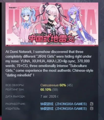 中国式地雷女 АВТОДОСТАВКА STEAM GLOBAL МГНОВЕННО ЛИЦЕНЗИЯ