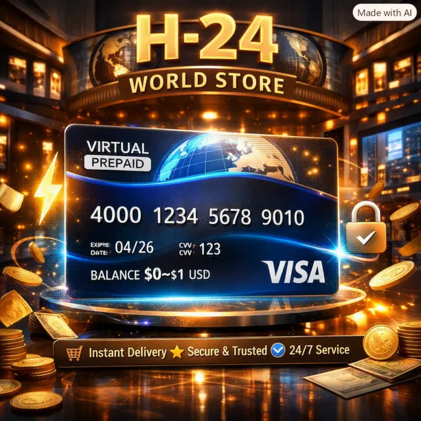 Виртуальная карта Visa® | Баланс $0–$1 | Быстрая доставка