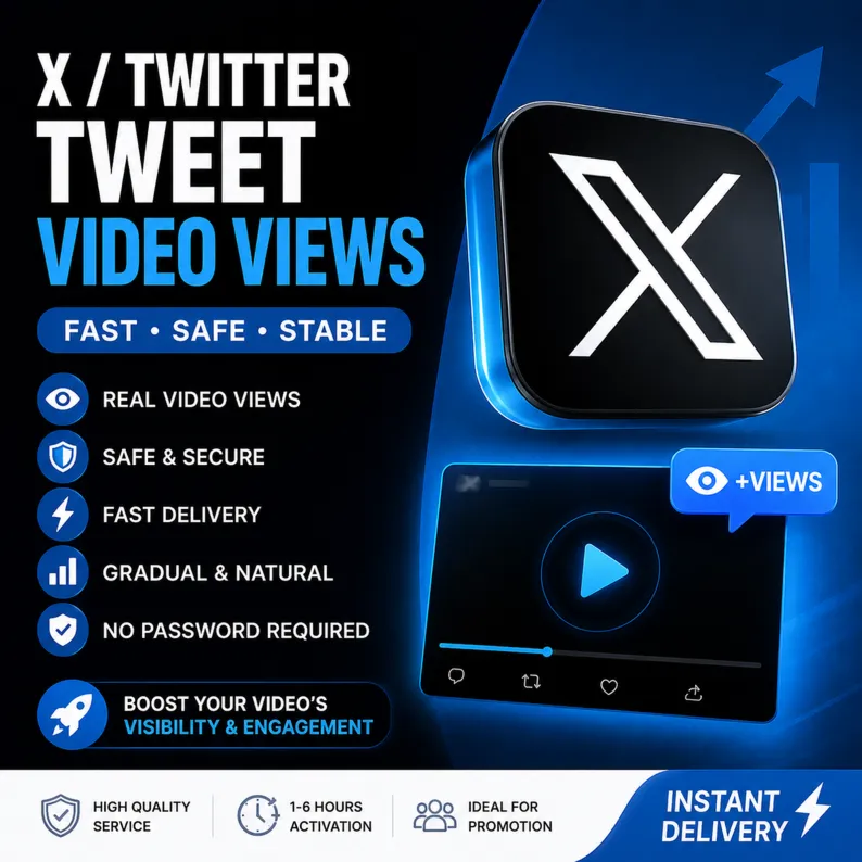 X / Twitter Tweet - Просмотры видео | Быстрая доставка | Без пароля