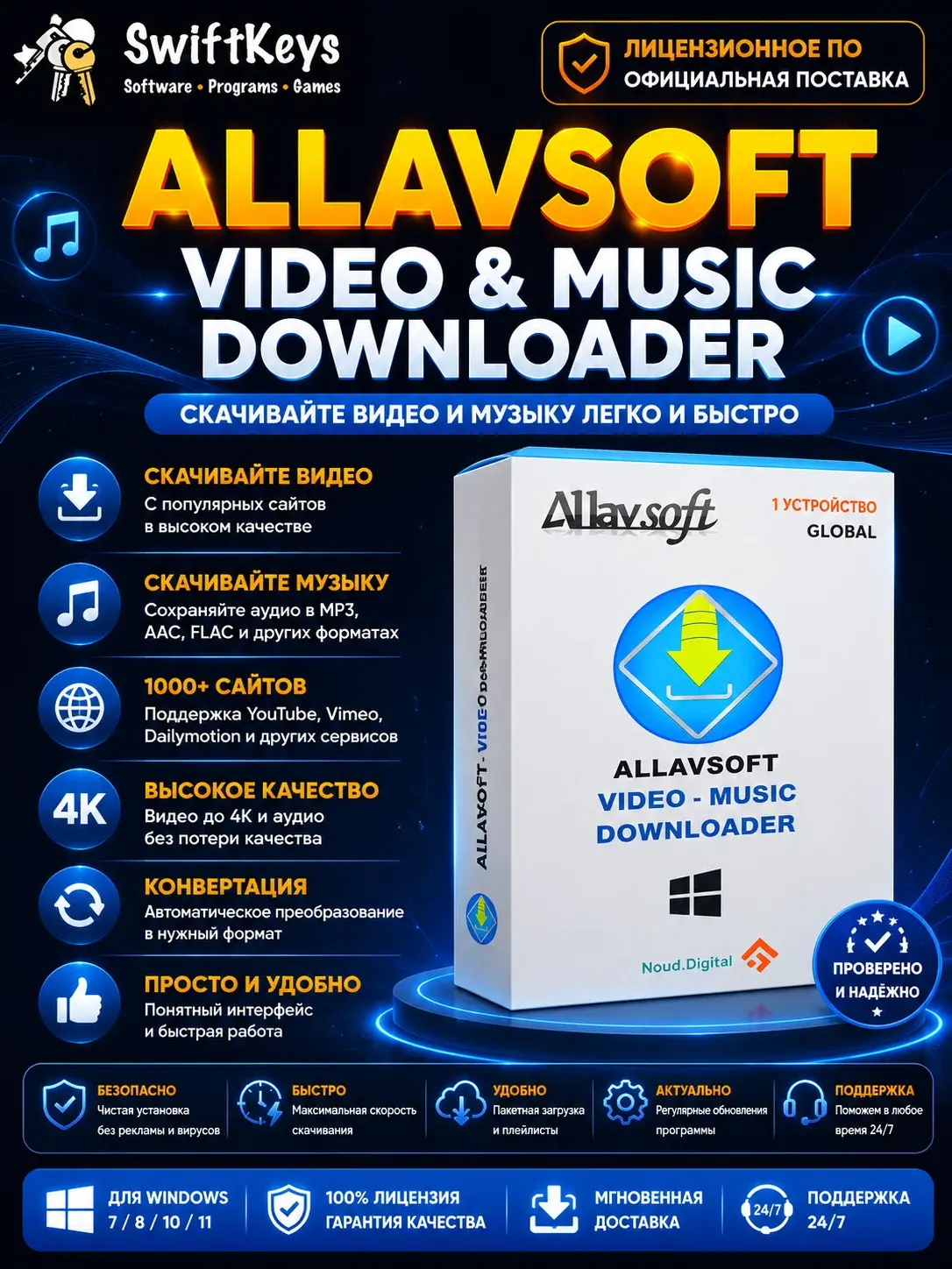 Allavsoft Video Downloader &amp; Converter 2025 / Бессрочная лицензия