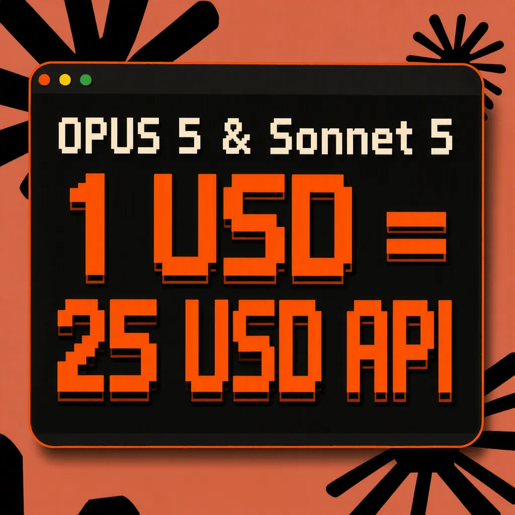 Claude Opus 5/Sonnet 5 API for Code &amp; CLI — $1 = $25 Credits | 25x Value
