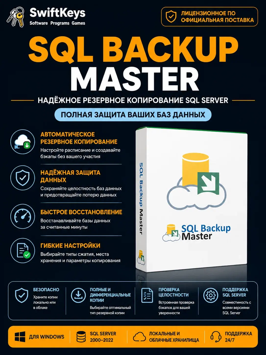 SQL Backup Master 6 Site-Wide Edition (пожизненная лицензия / 1 ПК)