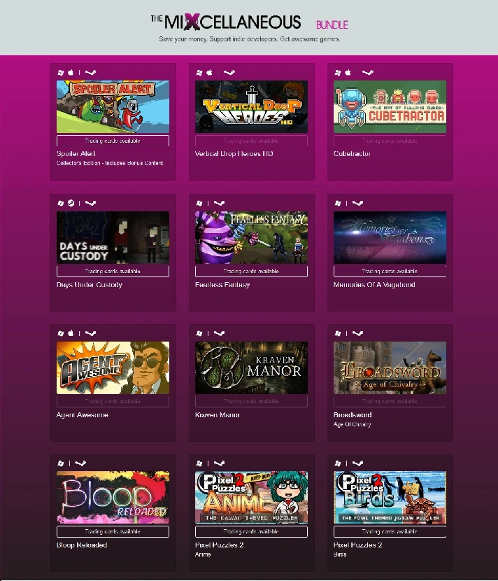 Indie Gala The Mixcellaneous Bundle (11 steam)