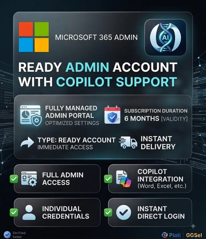 Microsoft 365 (Поддержка Copilot) | Готовый Admin Аккаунт | 6 Месяцев