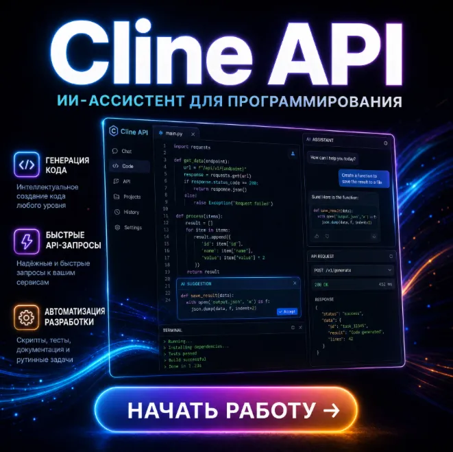 Cline API | Подписка | Аккаунт | Безопасно и доступно