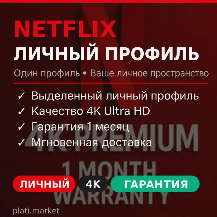 🎬 NETFLIX 4K UHD PREMIUM С ГАРАНТИЕЙ 1 МЕСЯЦ - Официальный мой Netflix
