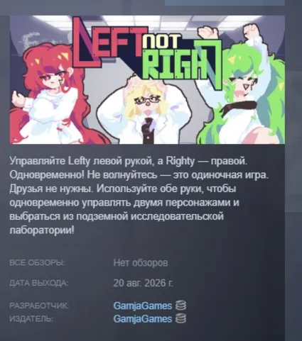 Left Not Right АВТОДОСТАВКА STEAM GLOBAL МГНОВЕННО ЛИЦЕНЗИЯ