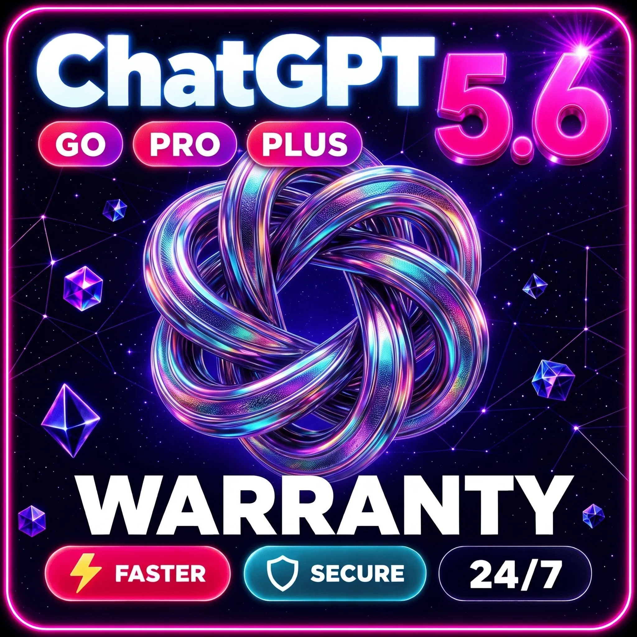[24/7] Chat GPT 5.6 + PLUS 1M | PRO | GO | SORA | NO LOGIN | WARRANTY