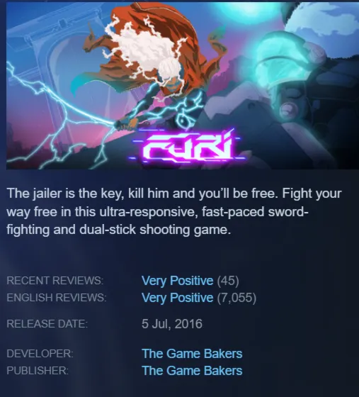 Furi (Steam Key/RU）