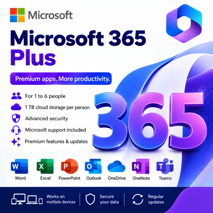Microsoft Office 365 Plus – 1 месяц + 11 месяцев (подарок)