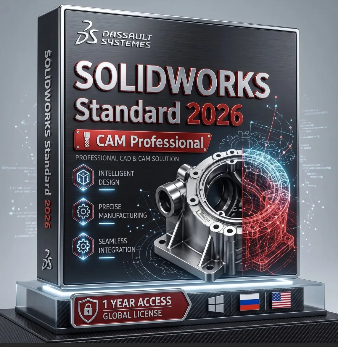 SOLIDWORKS 2026 Standard + CAM Professional