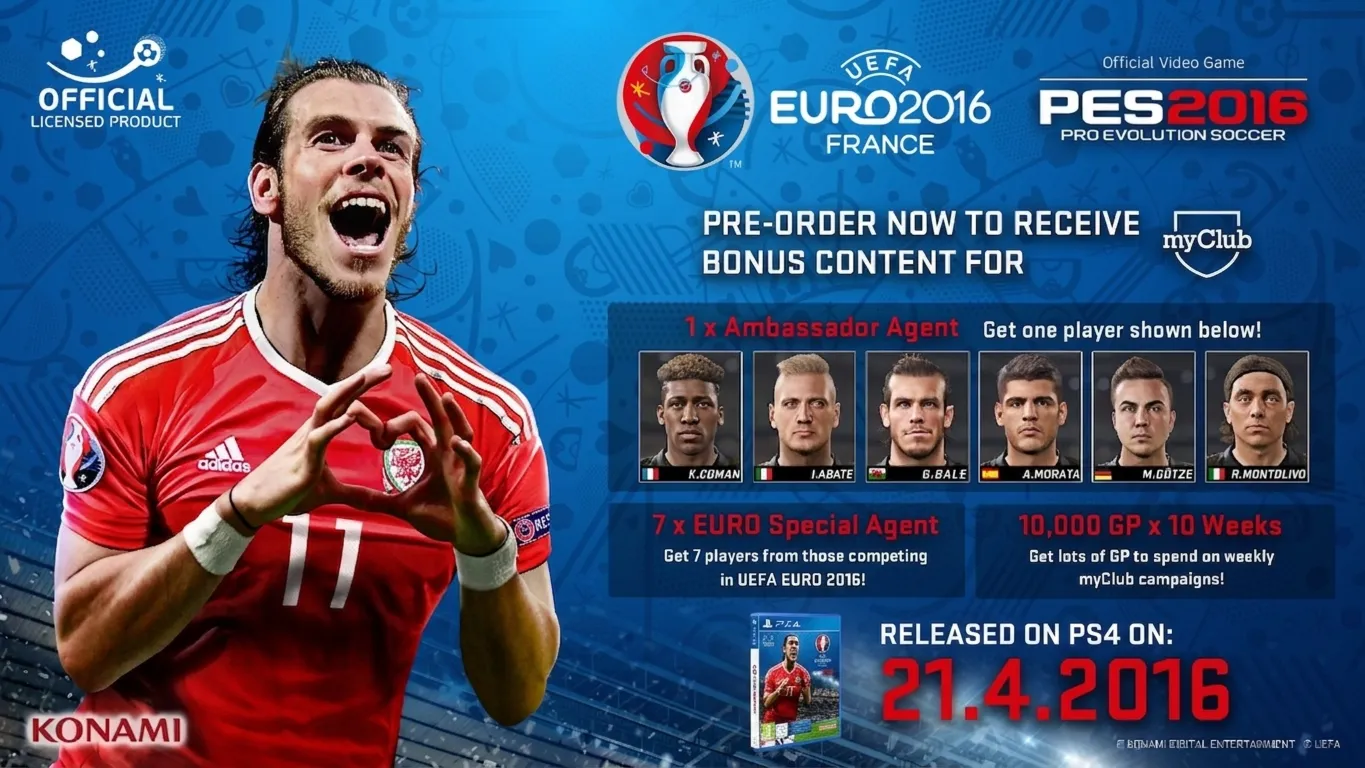 PES 2016 – Bonus Content DLC (Ключ PS4) – ЕВРОПА