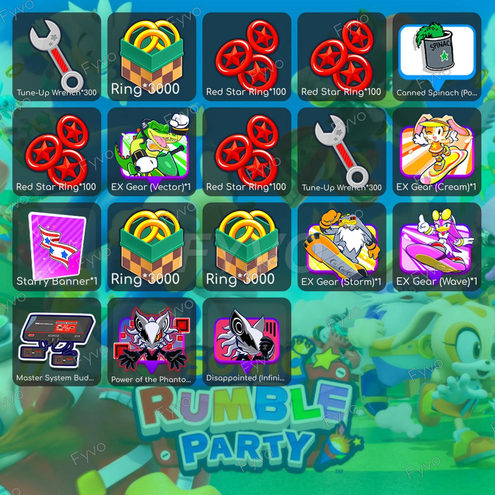 Sonic Rumble Party〖TWITCH DROPS〗18+ REWARDS • ITEMS • SKINS
