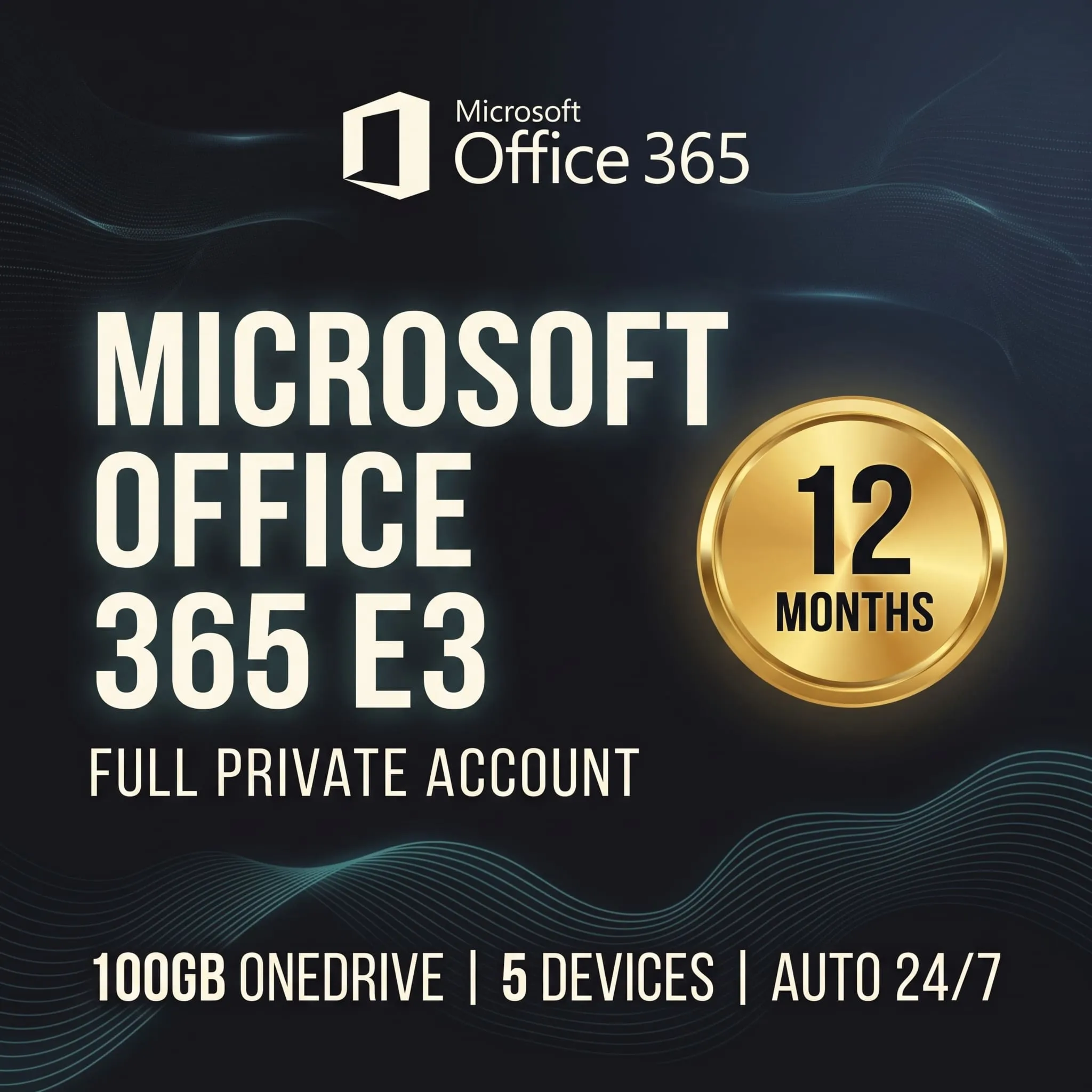 Аккаунт Microsoft Office 365 E3 | 15 Устройств (ПК/Mac/Моб) | 100GB | Автовыдача