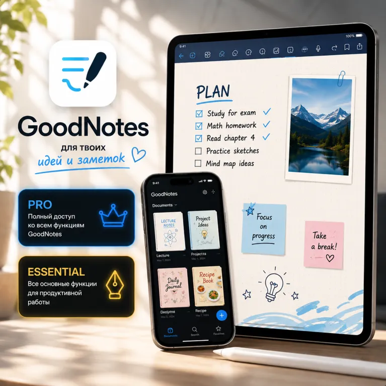 Goodnotes Essential ЛИЧНАЯ ПОДПИСКА ГОД iPhone ios AppStore iPad Гуднотес Гуднотс