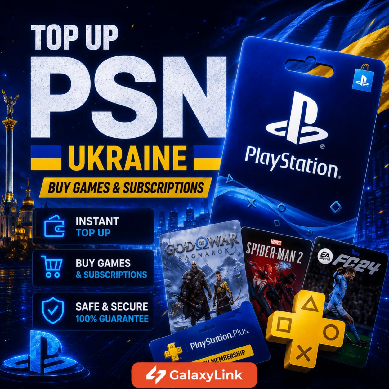 Пополнение PSN Бумажника/ Покупка игр - Украина!