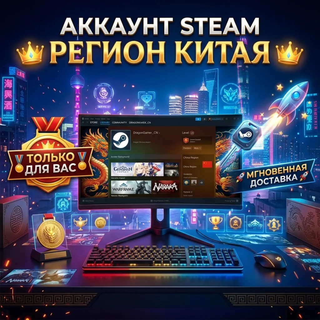 Аккаунт Steam  👑 Регион Китая 👑 🥇 Только для Вас 🥇 🚀 Мгновенная доставка
