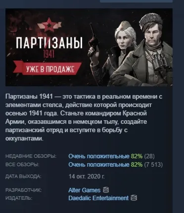 Partisans 1941 💎 AUTODELIVERY STEAM GIFT INSTANTLY