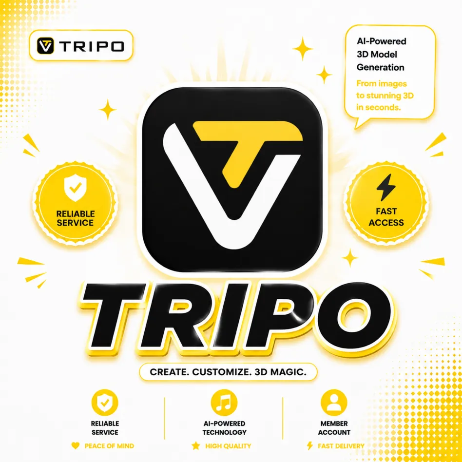 Tripo 3d AI Advanced – подписка на 25000 кредитов, 1 меся