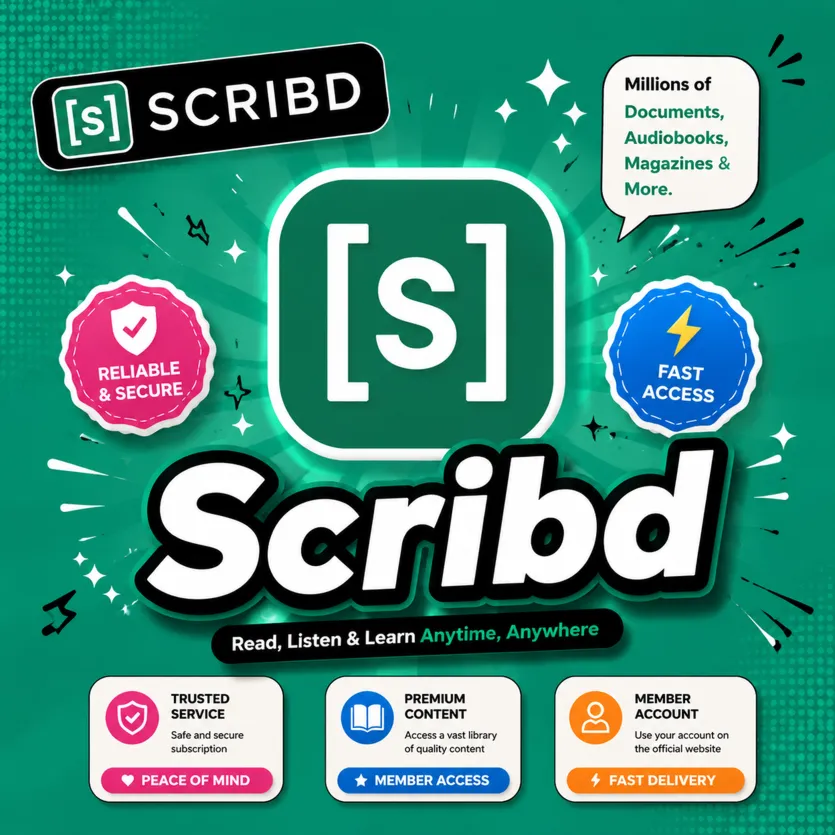 Scribd Premium Общий аккаунт 1 МЕСЯЦ