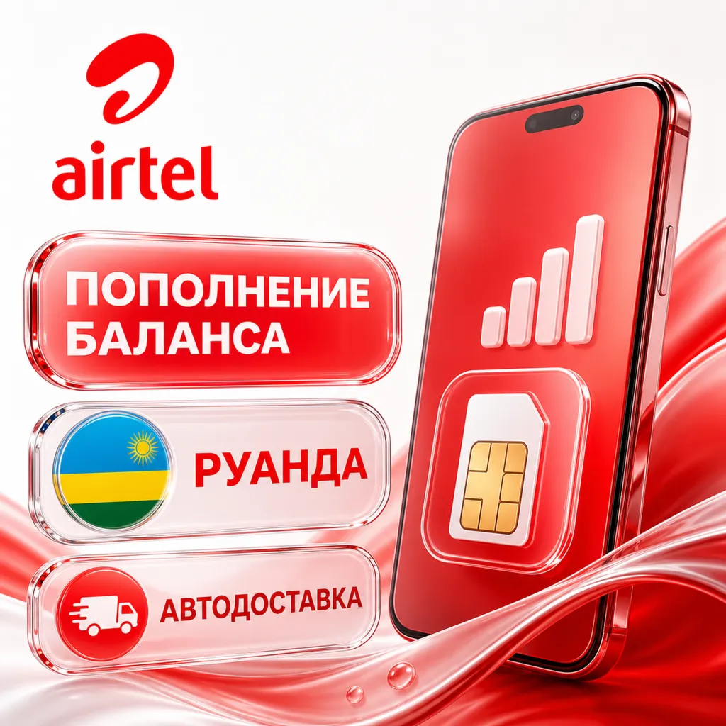 Airtel Руанда | Пополнение баланса | Автодоставка