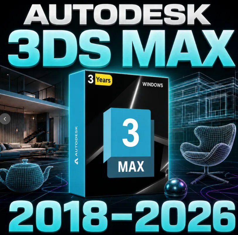 Key 3Ds Max 2018~2026 WinOS| 1 год/3 года |