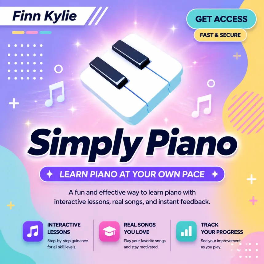 Подписка Simply Piano &amp; Premium на 1месяца, гарантия