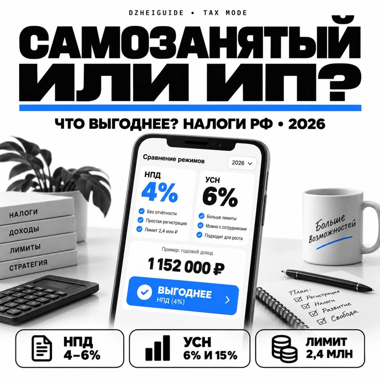 Калькулятор налогов селлера: самозанятый или ИП на маркетплейсе - By DzheiGuide