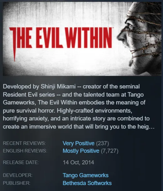 The Evil Within (Steam key | RU+CIS