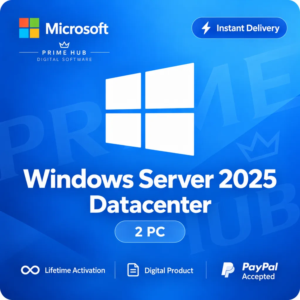 Windows Server 2025 Datacenter Ключ | 2 ПК | Бессрочная активация