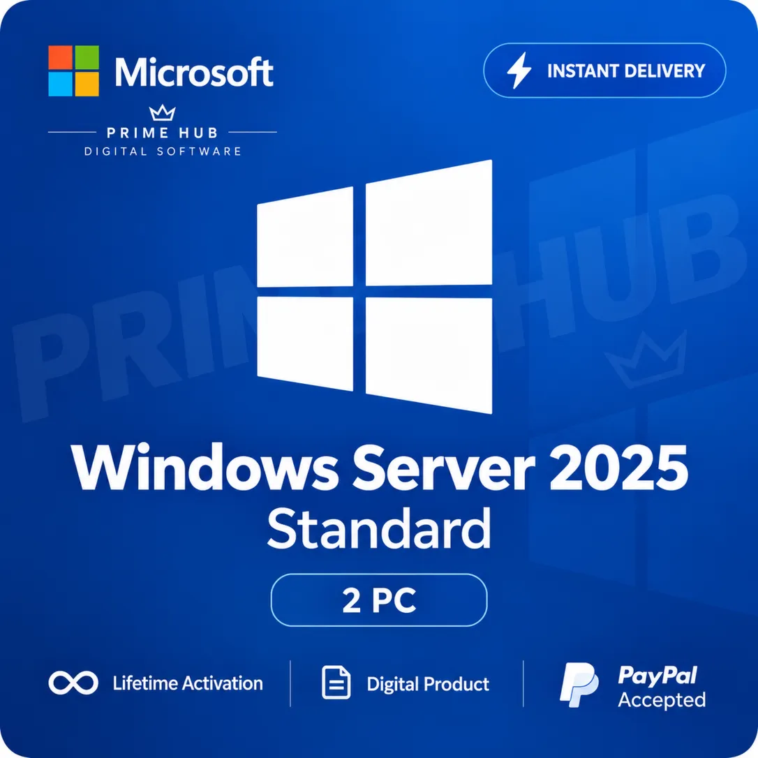 Windows Server 2025 Standard Ключ | 2 ПК | Бессрочная активация