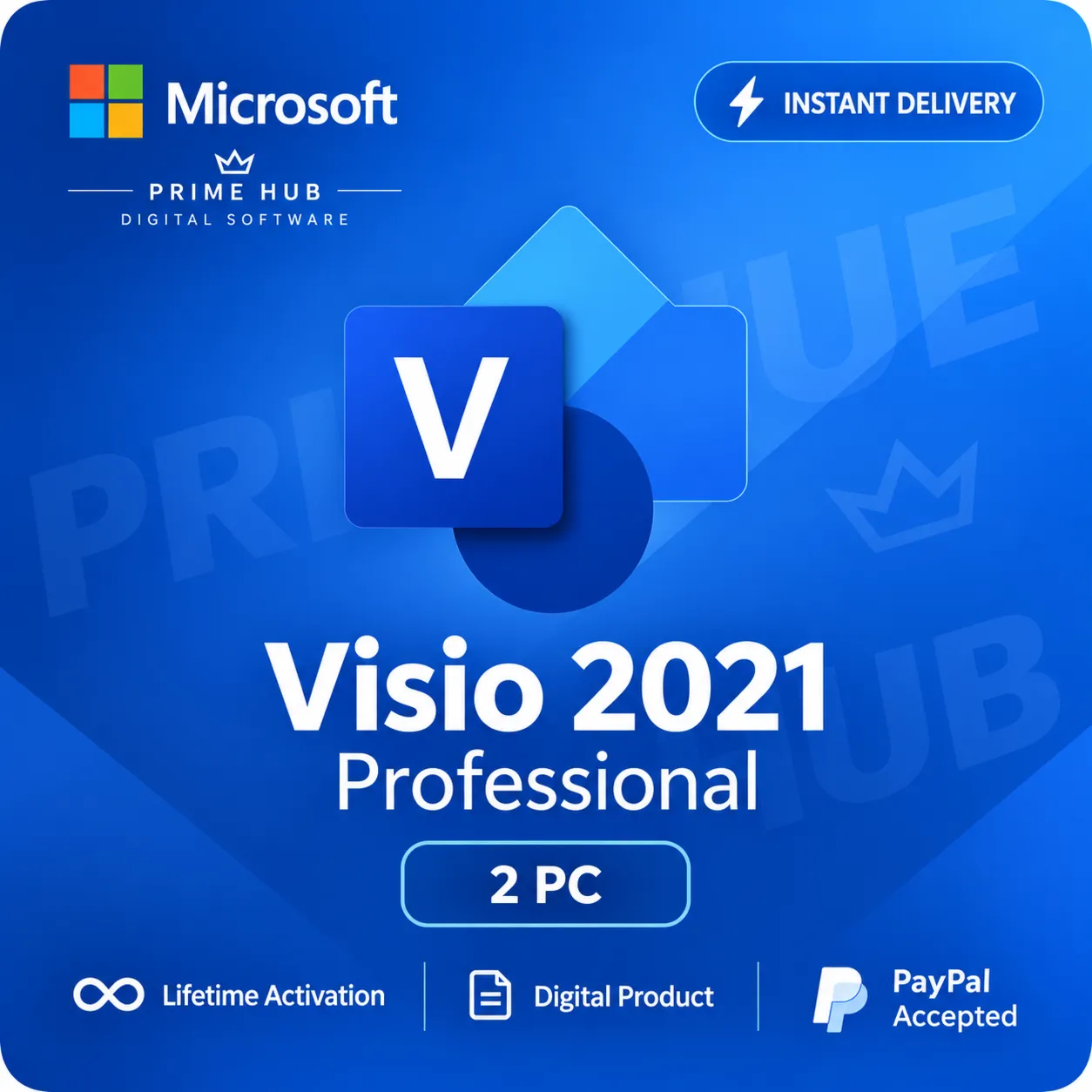 Visio 2021 Pro | 2 ПК | Онлайн-активация | Бессрочно | Мгновенно