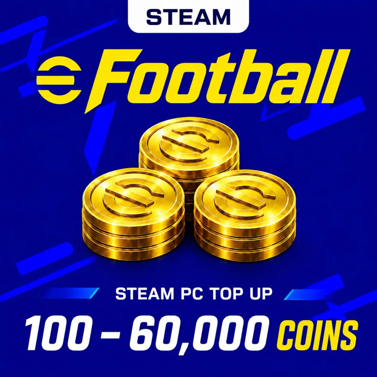 eFootball Coins Steam PC Top Up 100 to 60000 Coins