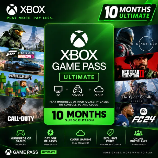 Xbox Game Pass ULTIMATE 10 Месяцы Активация *Предложение ограничено по времени*