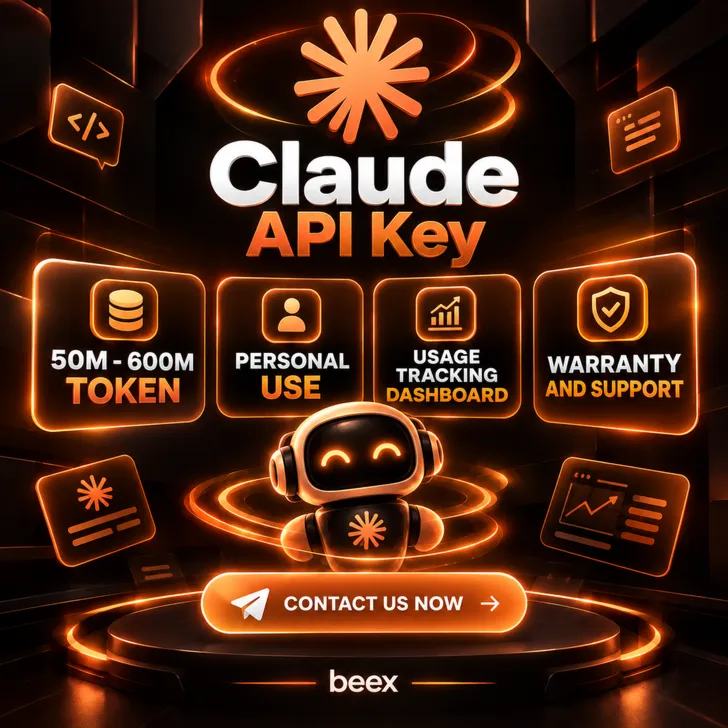 [АВТОДОСТАВКА 24/7] API-ключ Claude ( лимит 50–600 млн токенов )