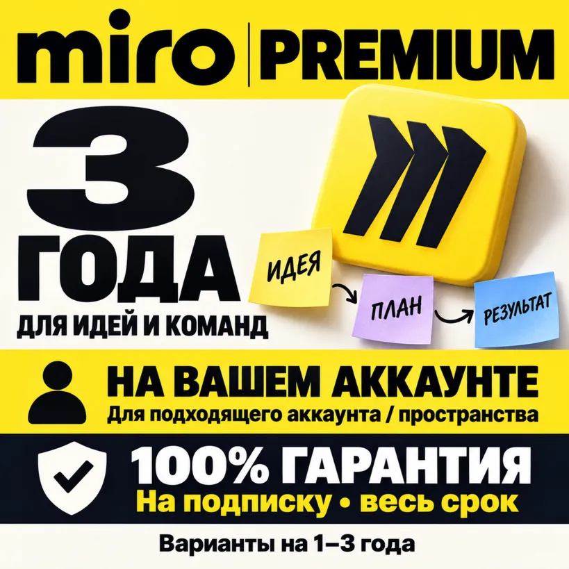 MIRO PREMIUM НА 1-3 ГОДА | ПОДПИСКА НА ВАШ АККАУНТ (100% ГАРАНТИЯ)
