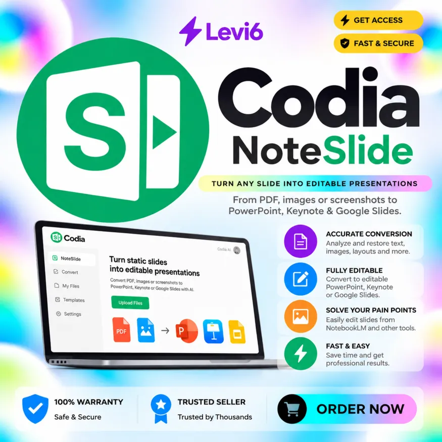 Codia AI NoteSlide Subscription 1 Month丨codia.ai