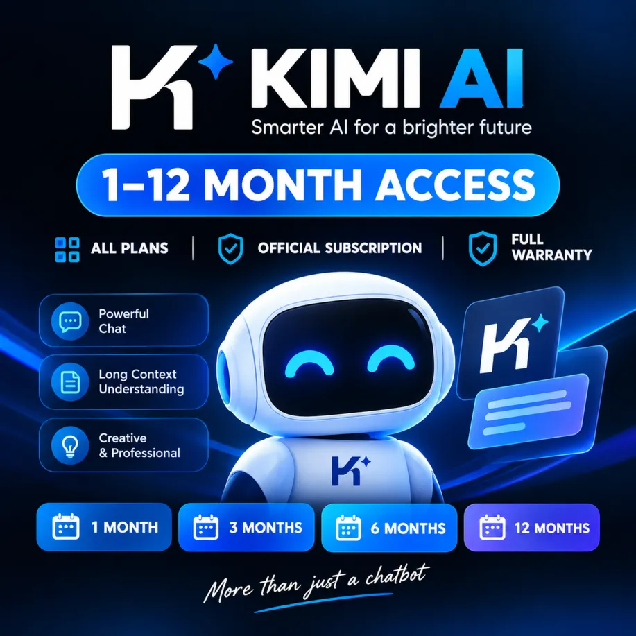 KIMI AI — 1–12 Month Access | All Plans | Official Subscription | Full Warranty