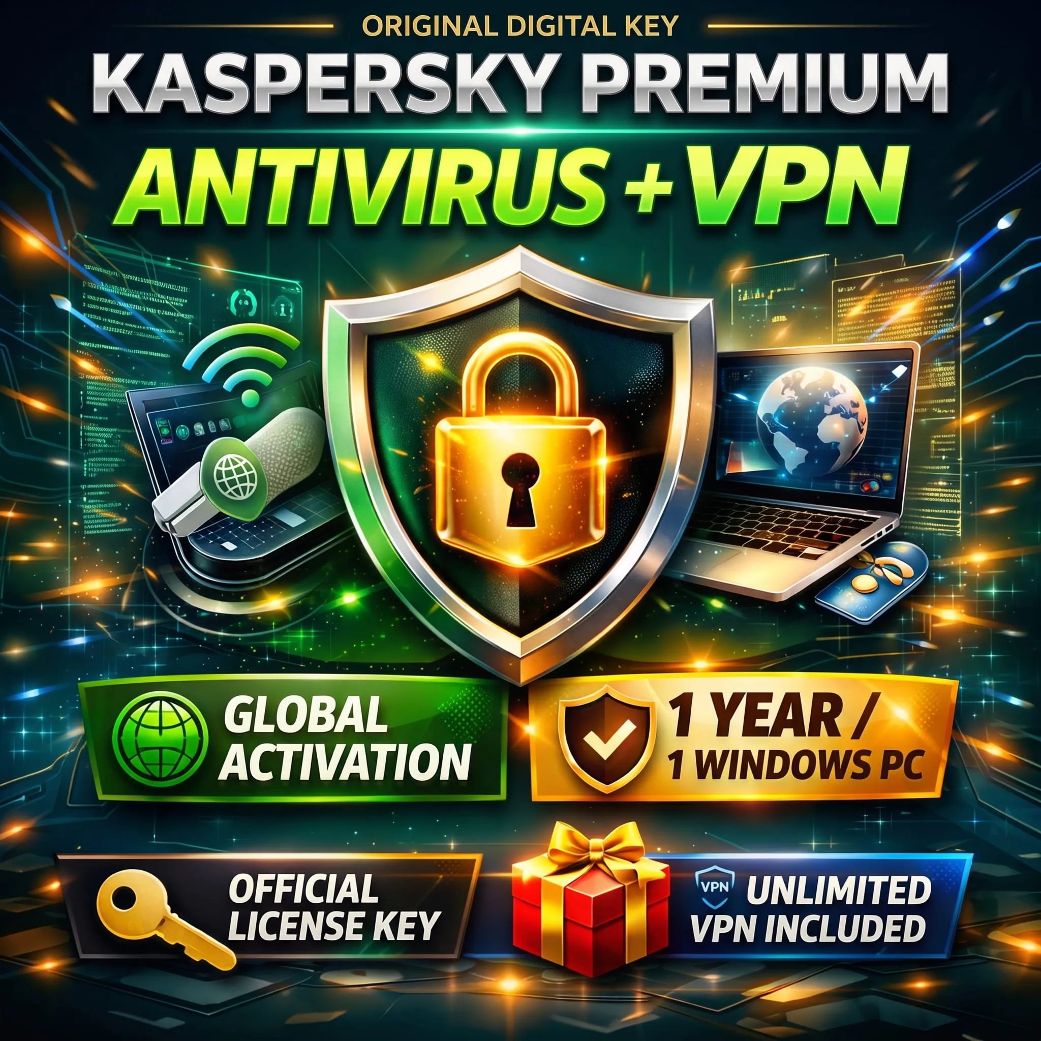 KASPERSKY PREMIUM + VPN — 1 ГОД